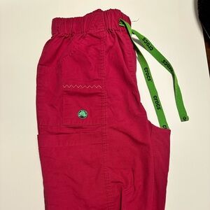Crocs Bright Pink Lime Green Scrub Pant- Nurse Doctor Scrubs Medium